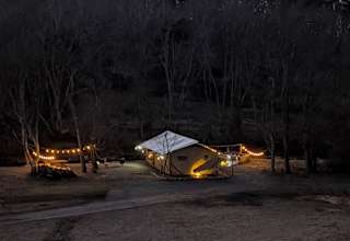 Firefly  tent on the creek bank