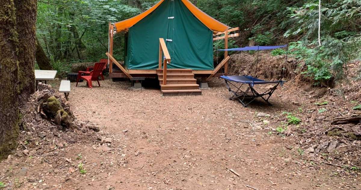 #10 Mini Glamping Safari Tent Creek, Camp Nauvoo, CA: 17 ...