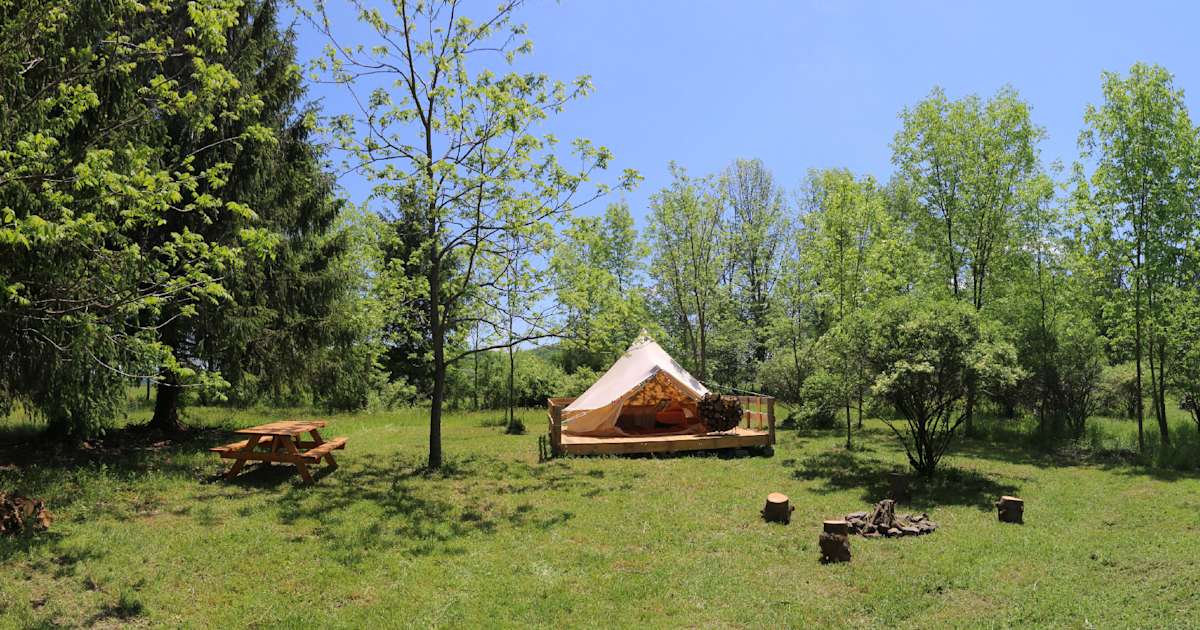 Pond Side Bell Tent, Underhill Forest And Farm, NY: 33 ...