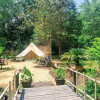 Blue Heron waterfront bell tent wow