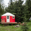 The Off-Grid Red Yurt in the Woods