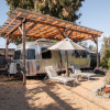 Airstream in Fruit Orchard