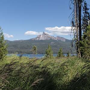 View of Mount Thielsen from the Campground.