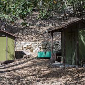 Bathrooms. Not so bad for a trail camp.