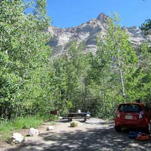 Secluded campsite. We were able to put our tent behind the trees.