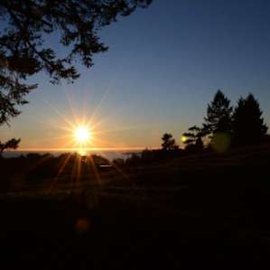 The sunset view from our campground