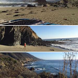 There are a lot of private beach coves if you take a left when you get down to the beach from kirk creek. We were the only people on the beach the whole afternoon.