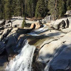 Waterfall at the end of the campground