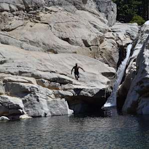 Swimming hole at end of the reservoir