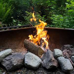 Half enclosed fire pits.