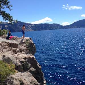 Water is unbelievably blue. Go for a dip!