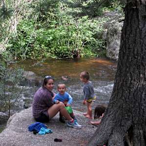 Great river (St. Charles Creek) behind the south side campsites.