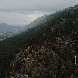 View from the Leavitt Falls Vista Point, a (very) short drive from teh Campground.