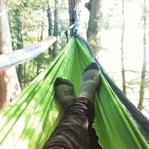 Relaxing in the hammock
