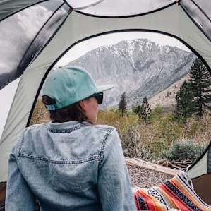 View from the tent on site 22