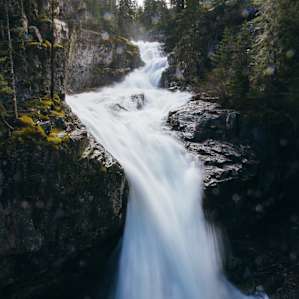 Big Timber Falls- a short hike from the campground.