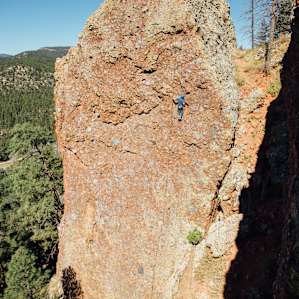 El Rito is a premier rock climbing destination and Super Slab is the place to be to warm up in some great morning sun.