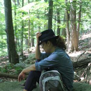 Taking a break during a hike