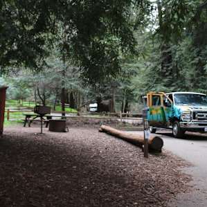 Site 59 - view from walkway to shower/restroom facilities
