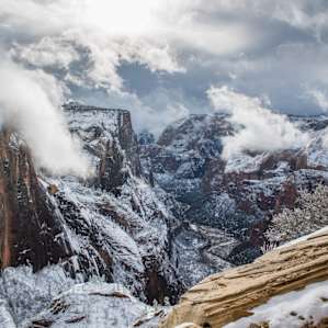 Hiking up to Observation Point in Zion.