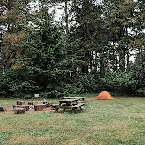 One of the campsites near the fire pit / outdoor kitchen area.