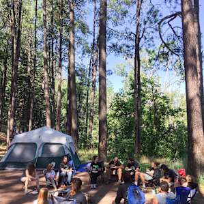 This campground is great for small single-tent families, or big groups like ours. Even though most sites were full, we were far enough from other groups to have our own space and not be in the way. Photo taken with iPhone 6.