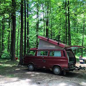 Each camp site is pretty large with plenty of room to spread out.