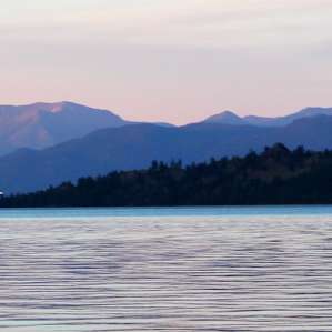 Whoa, Montana. This is the view from Big Arm Unit's campground site #A21. Expect to listen to the loons after sunset. I loved this place.