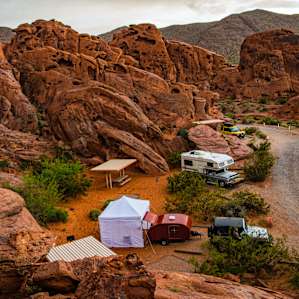 View of our campsite from up above