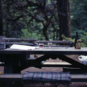 Camp dinner table at Horseshoe Bend