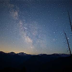 View from Area B campground on a clear night, Seattle area glow in the distance.