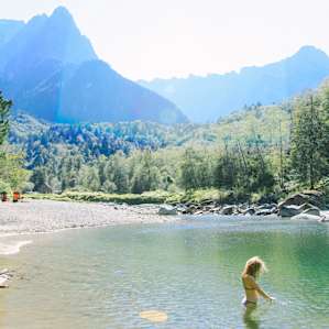 We couldn't get enough of the swimming hole at the Landing!
