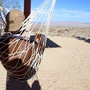 The hammocks onsite will lull you into an ultimate state of relaxation.
