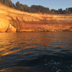 Pictured Rocks from the sunset cruise