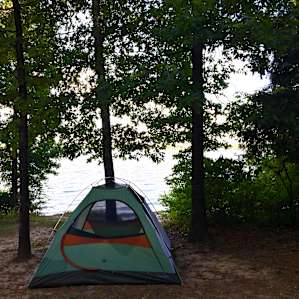 Waterfront camping at site #93.