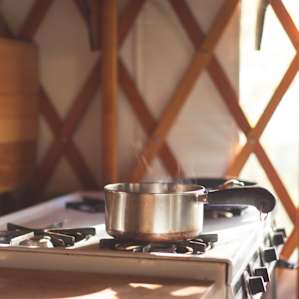 Cooking inside is a luxury with all the light in the morning.