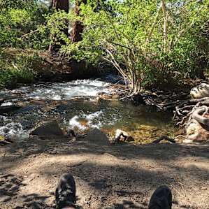 Brought our chairs from our site over to the creek to relax.