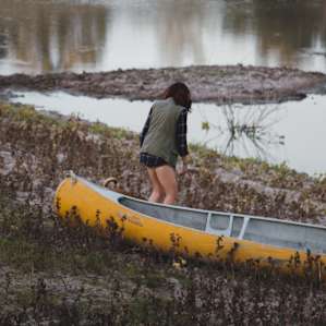 After a good rain you can take the canoe out on the pond..