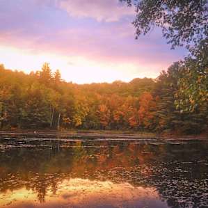 Sunset over Crocker Pond
