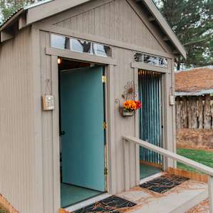 Quaint men's and women's restrooms with the cutest custom touches.