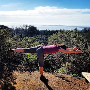 A little yoga at Sky Camp