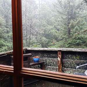Rainy weather, but cozy room!
