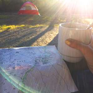 Waking up to a cup of coffee and planning the day's hikes. Our favorite hike was the Lost Mines Trail. Pick up a park map at the campground stores or as you enter at Persimmon Gap.