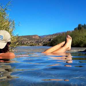 Make sure to relax at the Boquillos hot springs after a long hike. We went on New Year's Eve at midnight and stargazed. It is a short walk with abandoned old buildings and petroglyphs on the way. The unpaved drive is easy for just about any car.