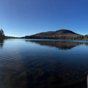 Shallow pond for fishing and paddling out to the rocks.