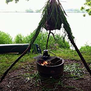 Cooking in the rain :)