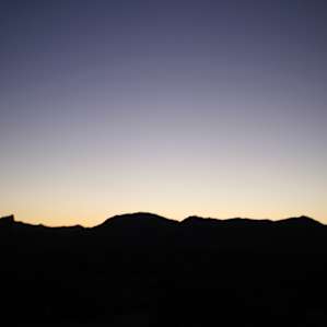 Beautiful gradient of the sunset at Ryan Campground.