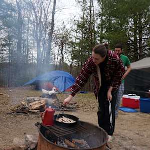 The overflow camping area is ideal for larger groups.
