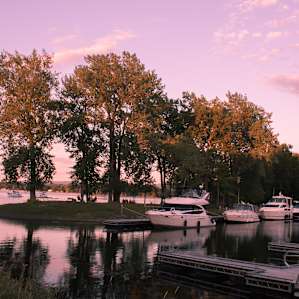 You can rent a boat slip for the night.