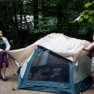 Making camp - Smuggler's Notch SP